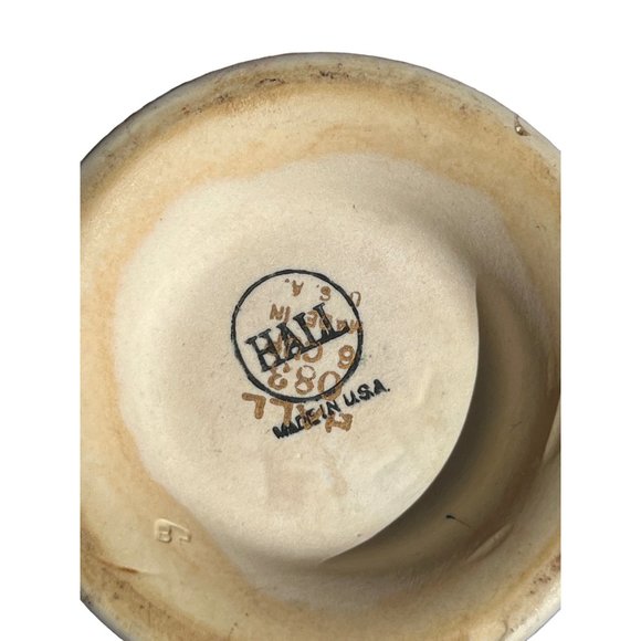 Vintage Cobalt Blue Hall Teapot Los Angeles Gold Trim Ribbed 083 READ - Picture 9 of 11